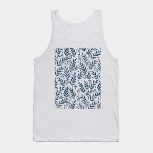 Festive watercolor branches - indigo Tank Top